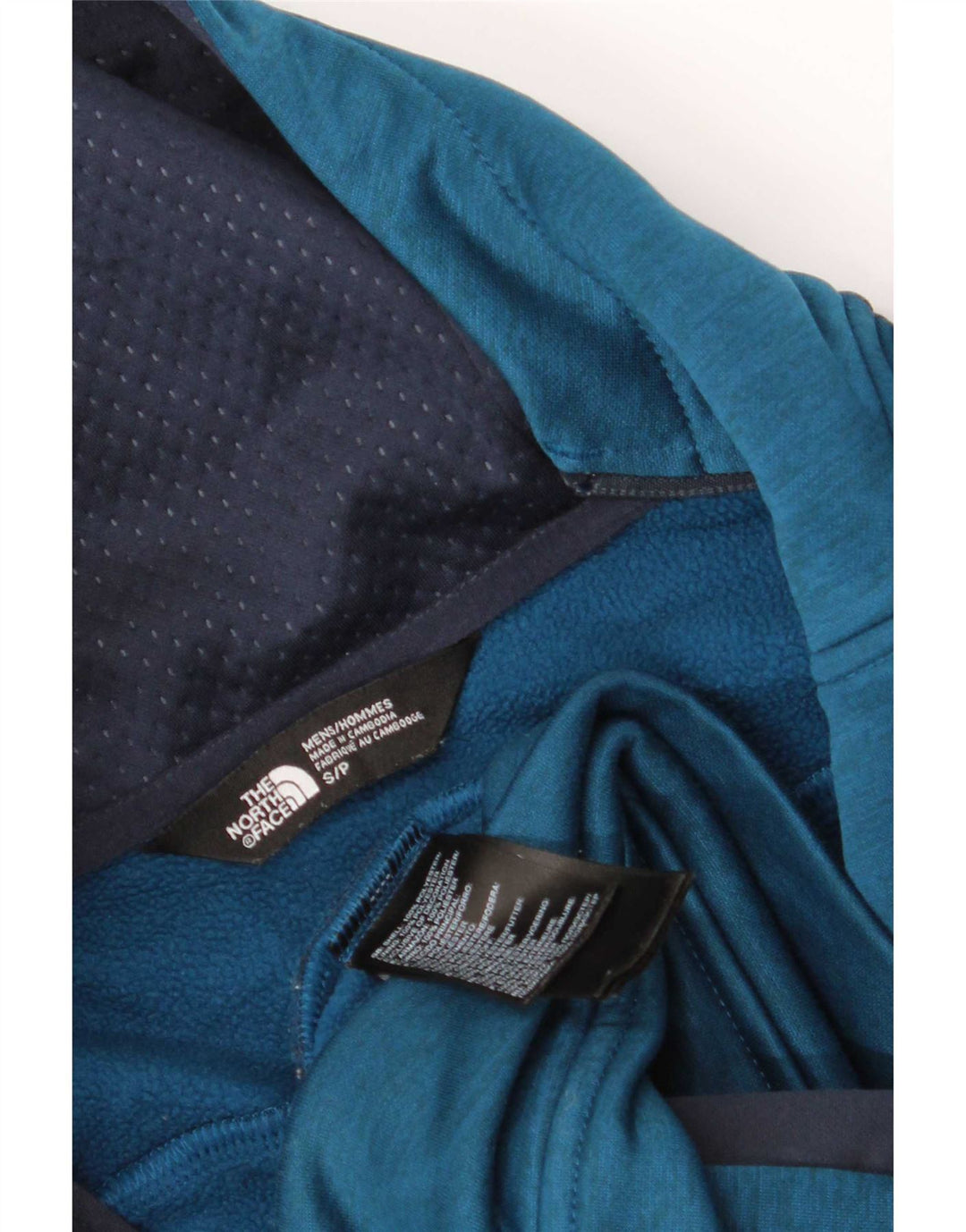 The North Face Herren-Kapuzenpullover mit Reißverschluss, klein, blau, Colourblock-Polyester