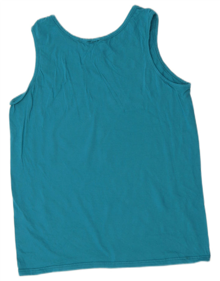 Kappa Damen Weste Top UK 14 Large Blaue Baumwolle