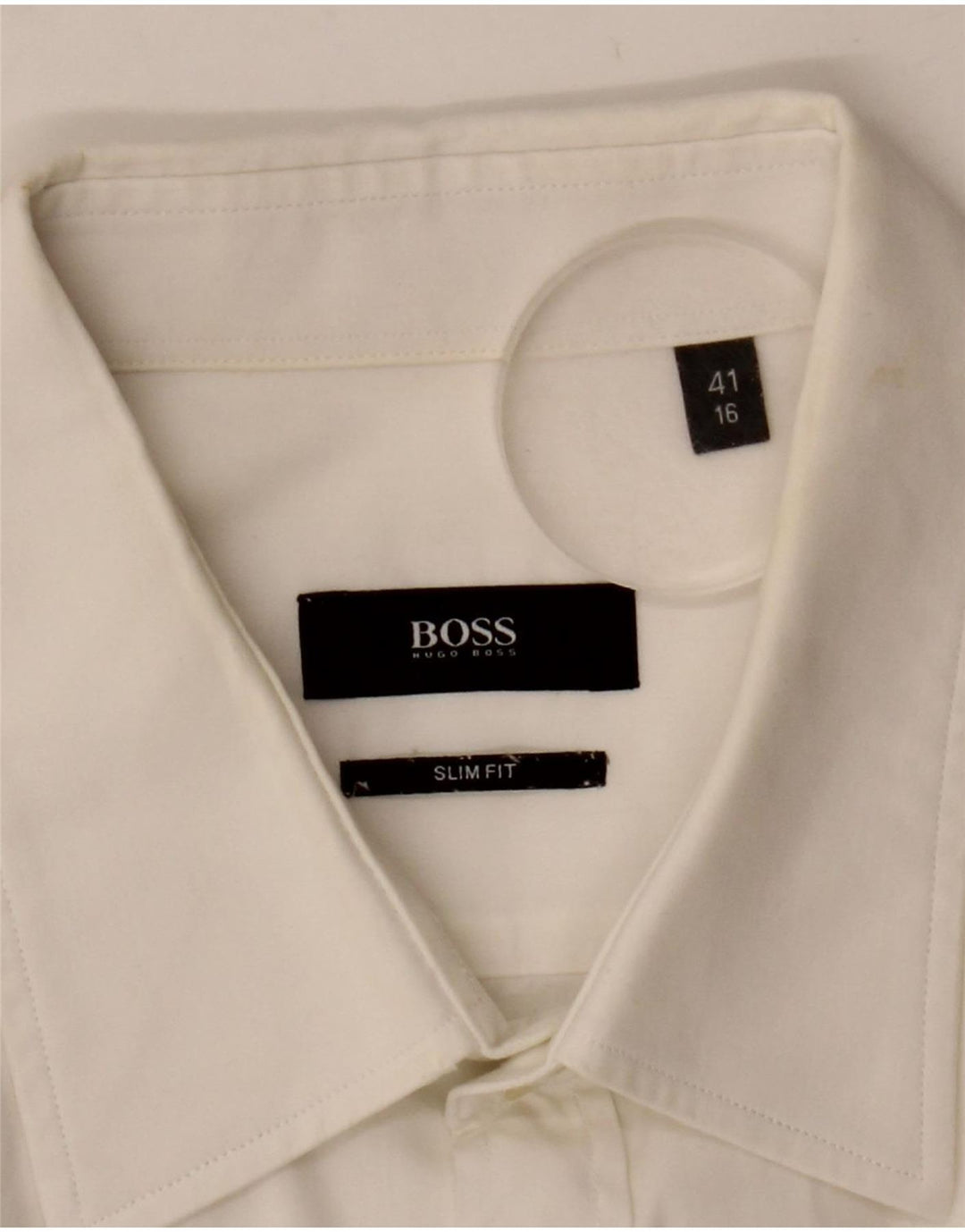 Hugo Boss Herren Slim-Fit-Hemd, Größe L, Weiß