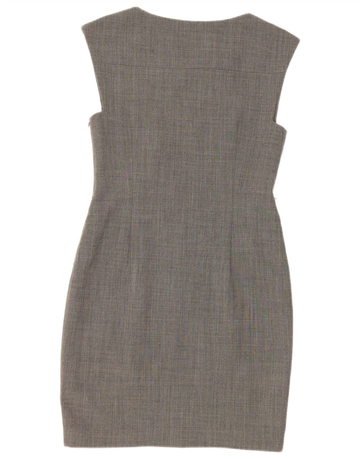 Ärmelloses Etuikleid für Damen von Ted Baker, Größe 2, klein, graues Polyester