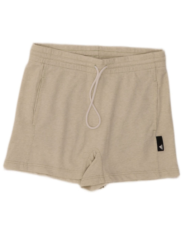 Adidas Damen Sportshorts UK 12/14 mittelgrün gefleckte Baumwolle
