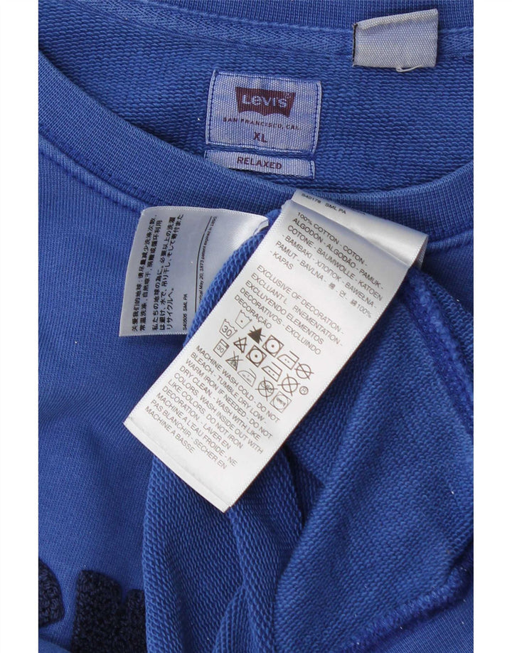 Levi's Herren Relaxed Graphic Sweatshirt Pullover XL Blau Baumwolle