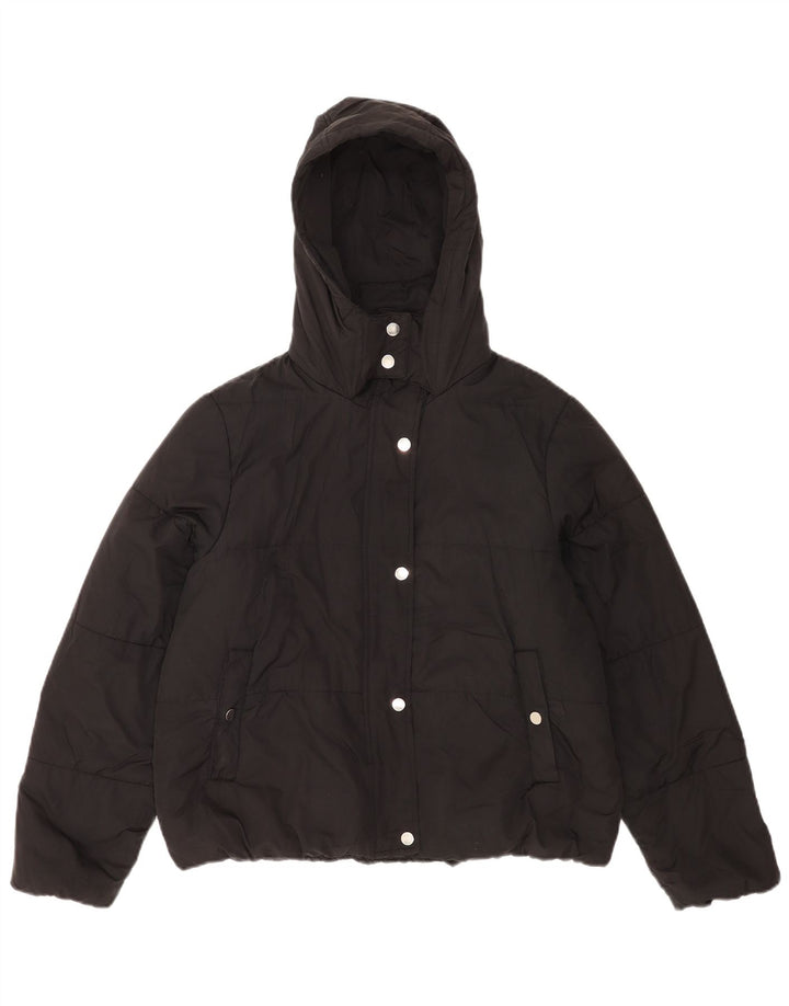 Marks & Spencer Damen-Kapuzen-Übergröße, wattierte Jacke, Gr. 14, Schwarz