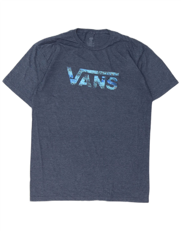 VANS Herren-T-Shirt mit Grafik, Größe L, Marineblau