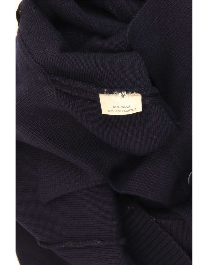 Paul & Shark Zweireihiger Herren-Cardigan aus mittelblauer Wolle