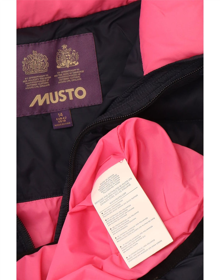Musto Damen Wattierte Jacke UK 14 Large Marineblau Polyamid