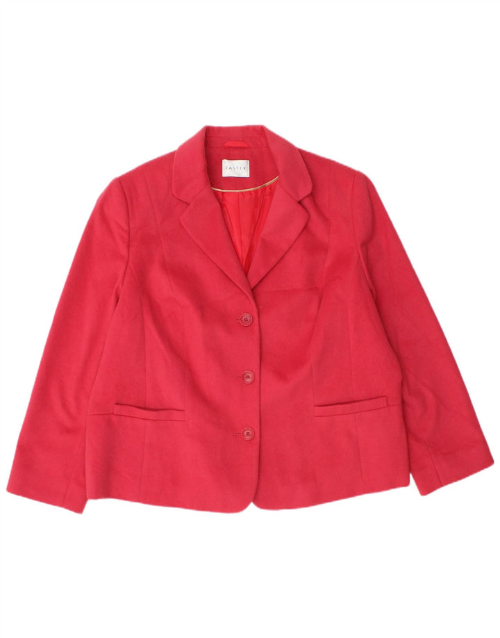 Eastex Damen 3-Knopf-Blazerjacke UK 20 2XL Rosa Polyester
