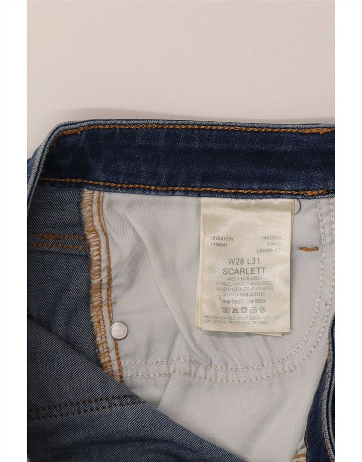 Lee Damen Skinny Jeans W28 L28 Blaue Baumwolle