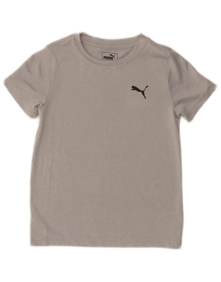 PUMA Jungen T-Shirt Top 5-6 Jahre Graues Polyester
