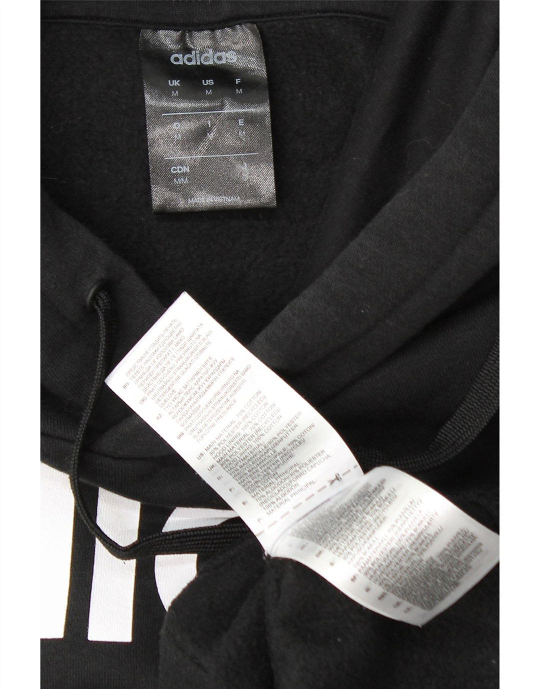 Adidas Herren Graphic Hoodie Pullover Mittelschwarze Baumwolle
