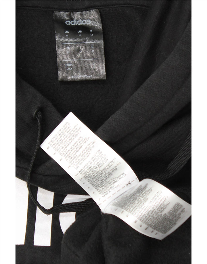 Adidas Herren Graphic Hoodie Pullover Mittelschwarze Baumwolle