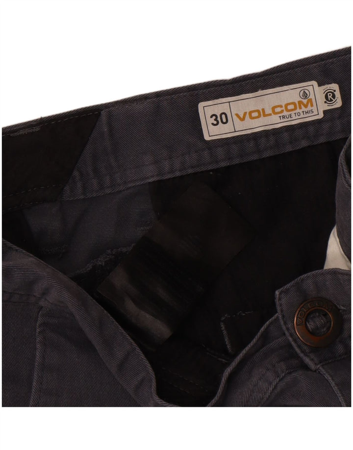 Volcom Herren Straight Chino Hose W30 L30 Marineblau Baumwolle