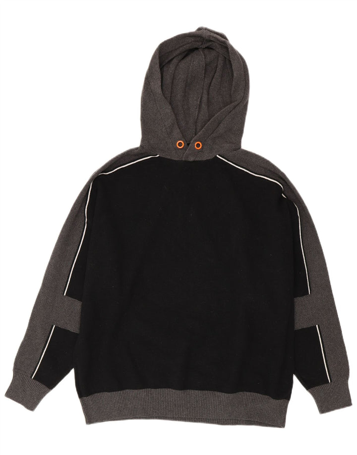 Zara Herren-Pullover mit Kapuze, XL, Schwarz, Farbblock
