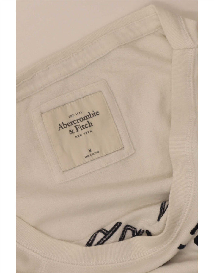 Abercrombie & Fitch Damen Grafik-Sweatshirt-Pullover UK 14 Mittelweiß