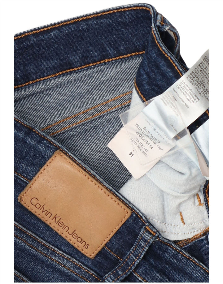 Calvin Klein Herren Denim Shorts W31 Mittelblaue Baumwolle