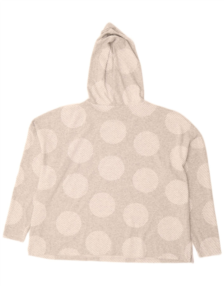Marks & Spencer Damen Kapuzenpullover UK 24 4XL Grau gepunktetes Polyester
