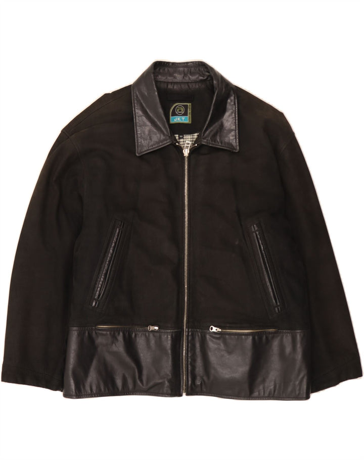 LEGEND Womens Leather Jacket IT 50 XL Black Leather Vintage Legend and Second-Hand Legend from Messina Hembry 