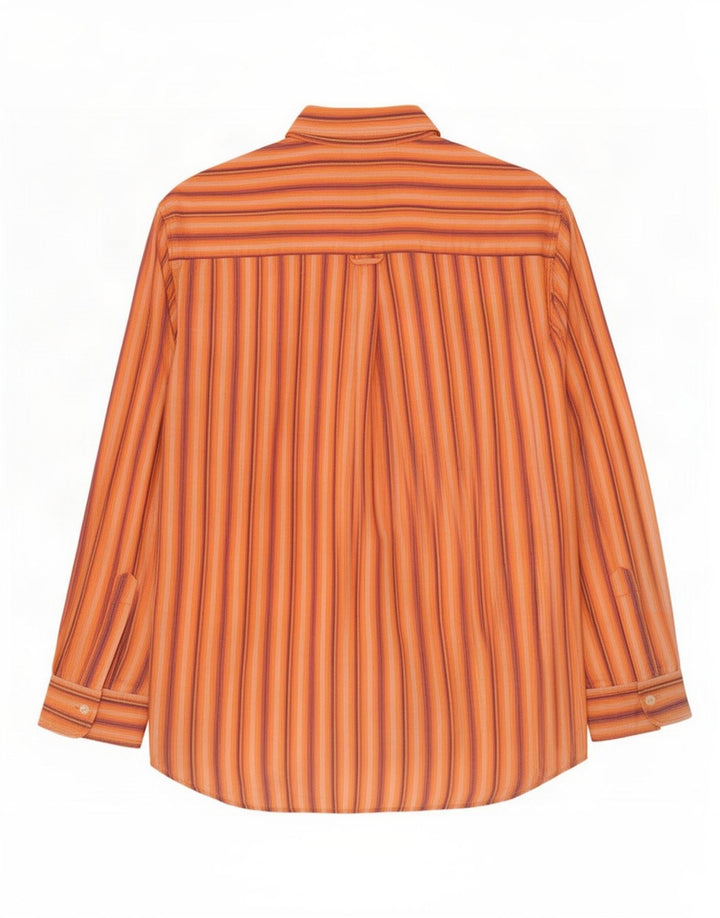 Carrera Herren-Hemd, groß, orange gestreift, Baumwolle