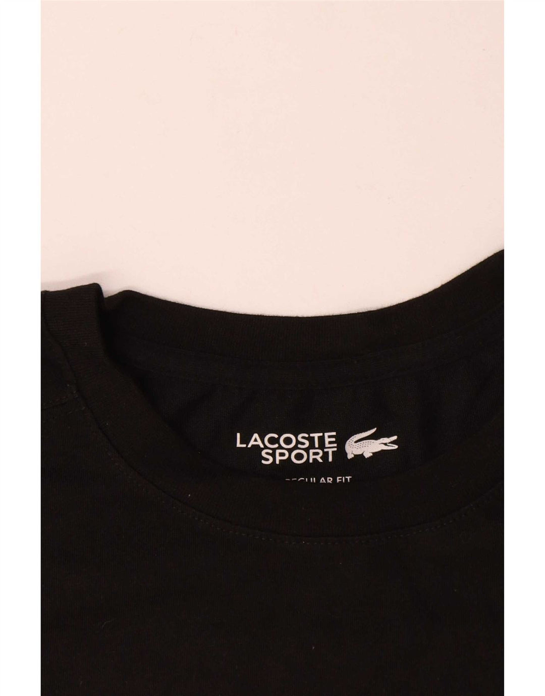 Lacoste Herren-T-Shirt mit normaler Passform, groß, aus schwarzer Baumwolle