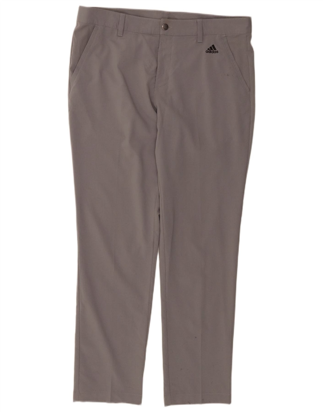 ADIDAS Slim Chino-Hose für Herren, W34, L30, graue Baumwolle