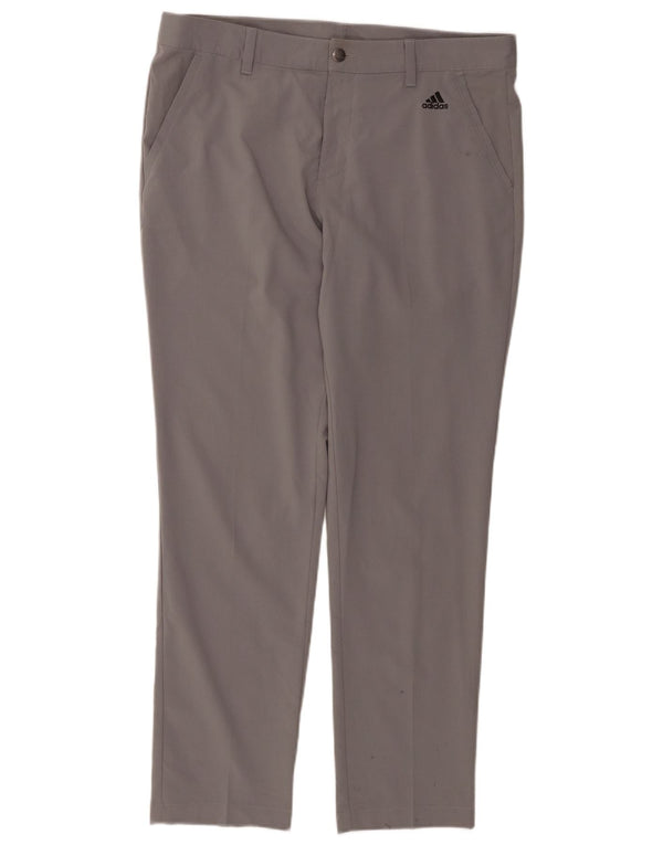 ADIDAS Slim Chino-Hose für Herren, W34, L30, graue Baumwolle