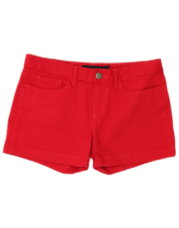 Calvin Klein Damen Jeansshorts W26 Kleine rote Baumwolle