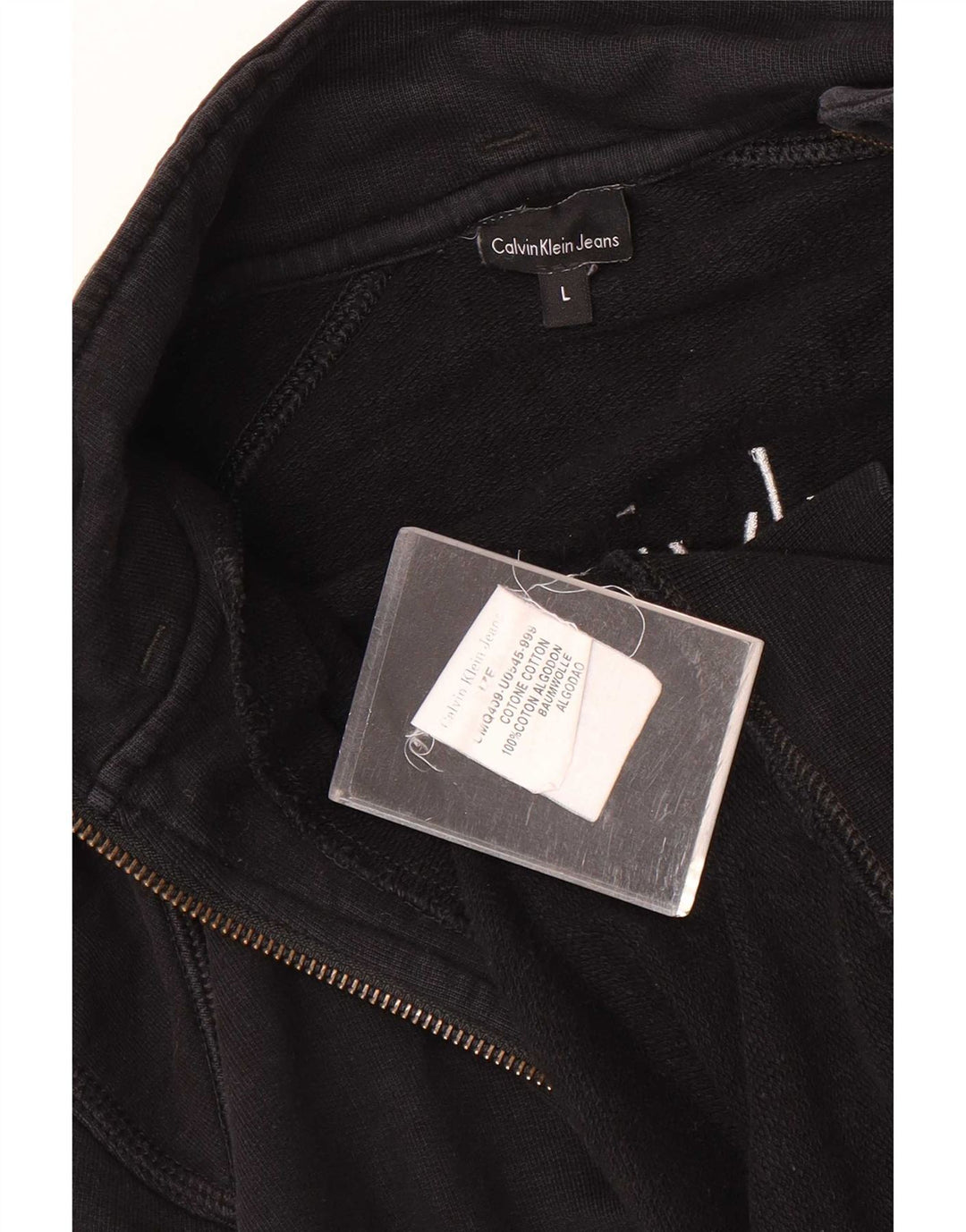 Calvin Klein Jeans Herren-Trainingsanzug mit grafischem Oberteil, Jacke, Größe L, Schwarz