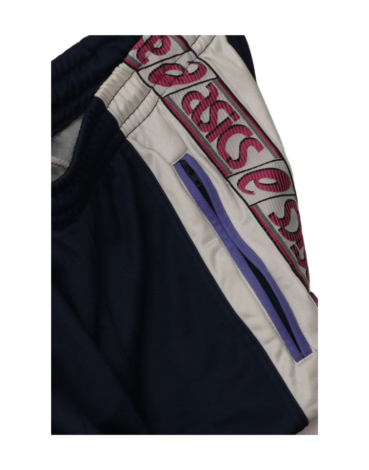 Asics Herren-Trainingshose mit Grafik, Größe S, Marineblau, Farbblock