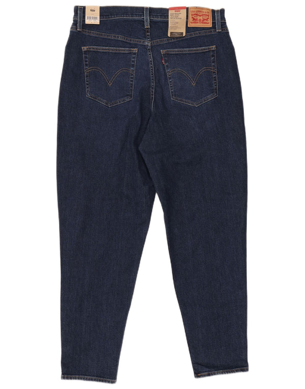 Levi's Damen Mom Jean High Waist Tapered Jeans W33 L29 Blaue Baumwolle