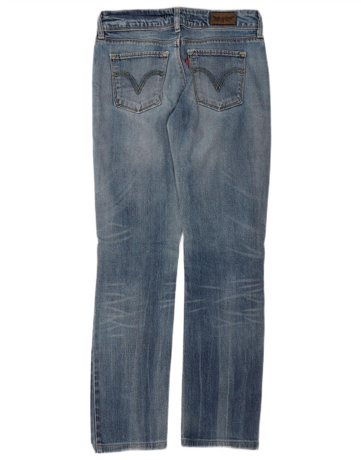 Levi's Damen 571 Distressed Slim Jeans W29 L31 Blaue Baumwolle