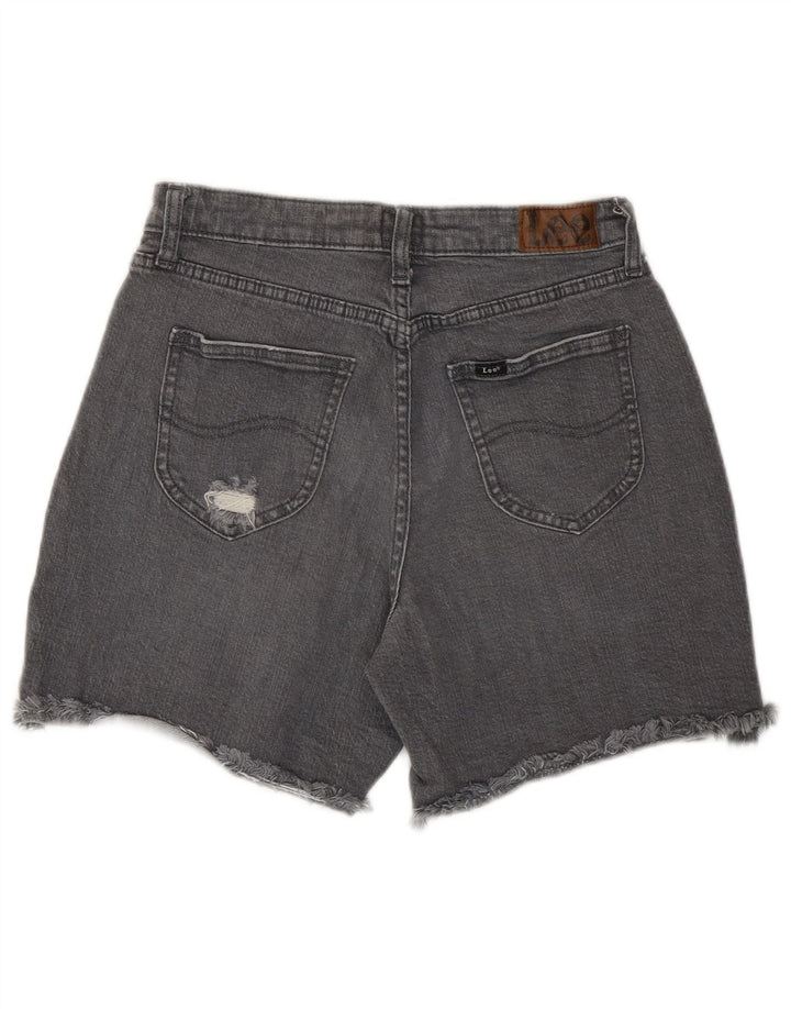 Lee Damen-Jeansshorts im Distressed-Look, US-Größe 4, Größe S, W27, graue Baumwolle