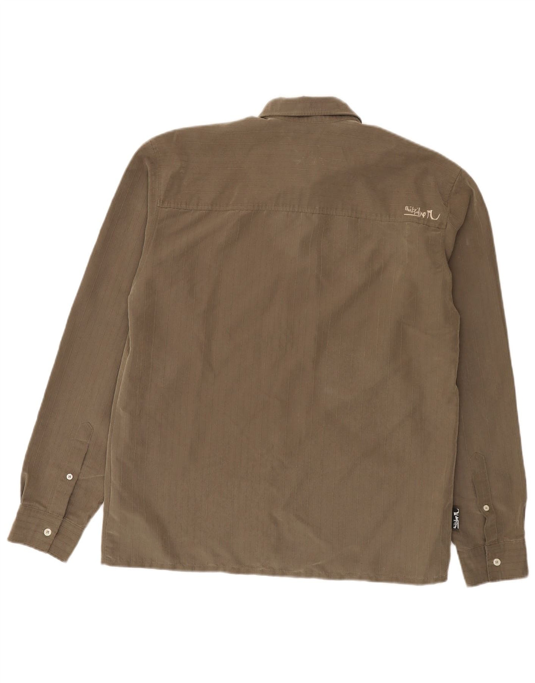Quiksilver Herren-Hemd, groß, Khaki, Nadelstreifen, Modal