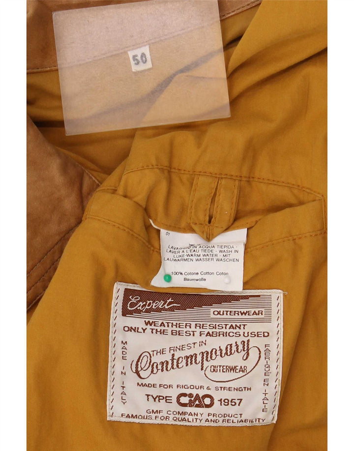 Ciao Herren Bomberjacke IT 50 Large Gelb Baumwolle Klassisch