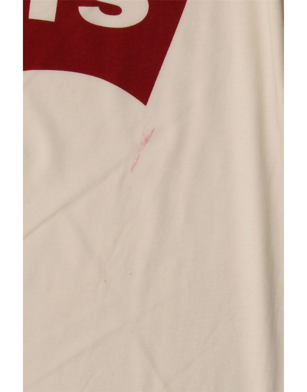 LEVI'S Damen Grafik-T-Shirt-Oberteil UK 12 Medium Off White