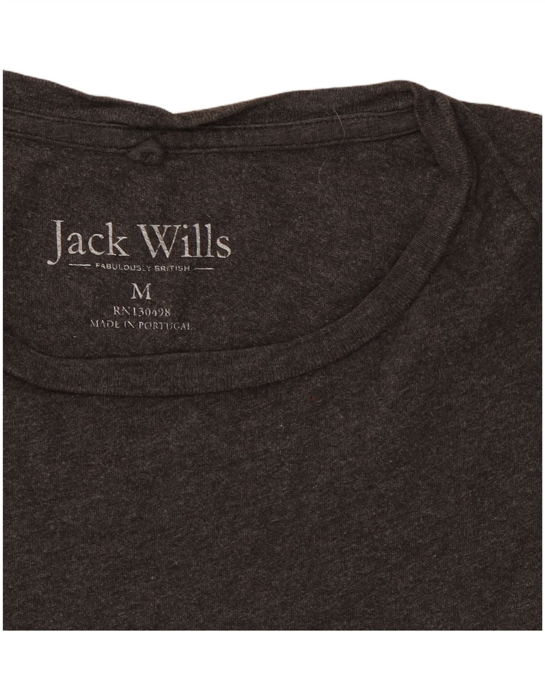 Jack Wills Herren-T-Shirt aus mittelgrauer Baumwolle
