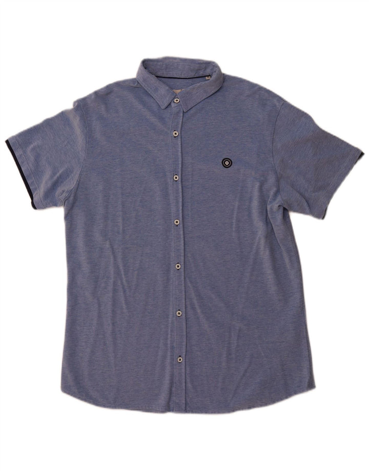 JACK & JONES Herren Slim Fit Hemd XL Blau Baumwolle