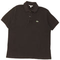 Lacoste Herren-Poloshirt mit klassischer Passform, Größe 5, groß, schwarze Baumwolle