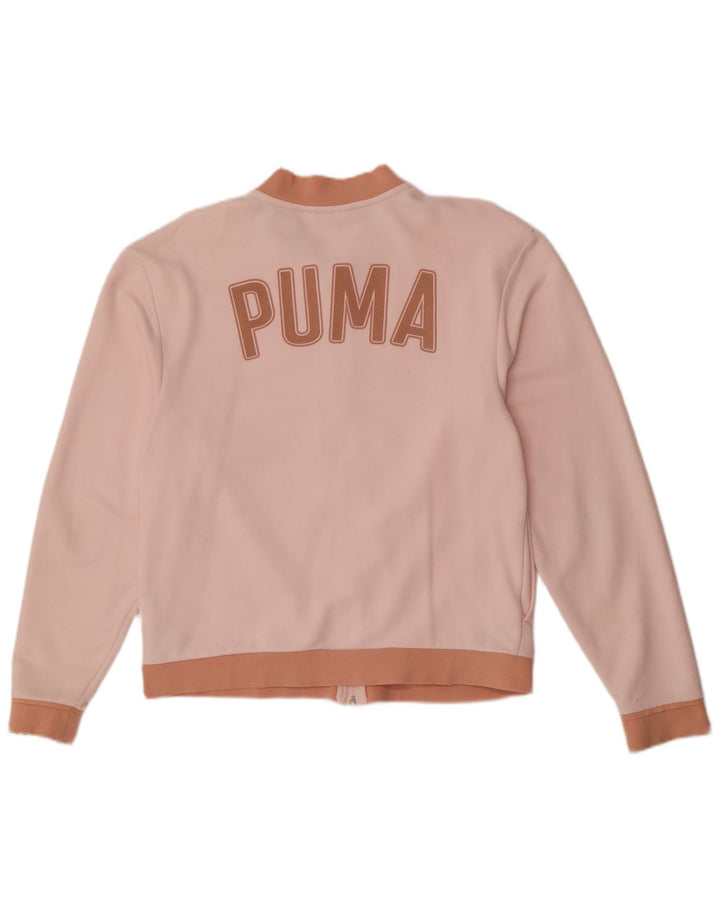 Puma Womens Graphic Trainingsanzug Top Jacke UK 12 Mittelrosa Farbblock