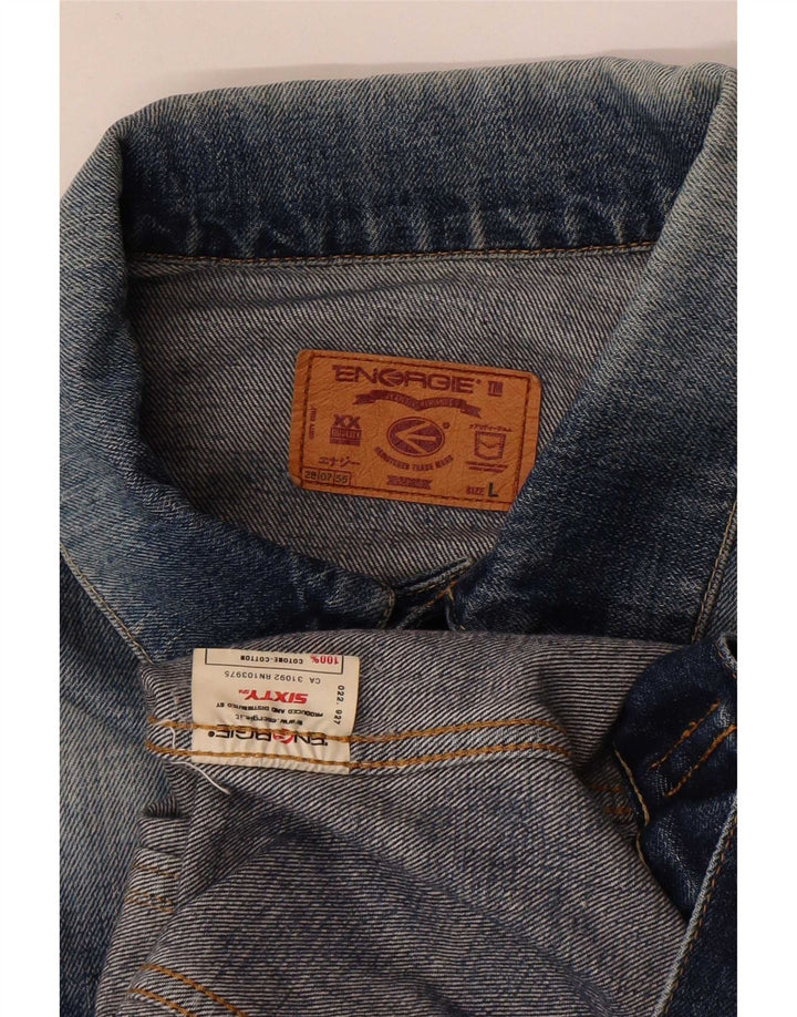 Energie Damen Jeansjacke UK 40 Große blaue Baumwolle