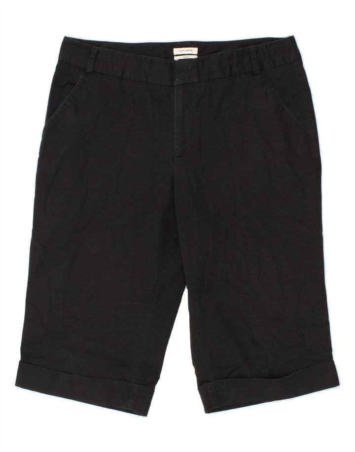 DOCKERS Womens Chino Shorts US 12 Large W30  Black Cotton Vintage Dockers and Second-Hand Dockers from Messina Hembry 