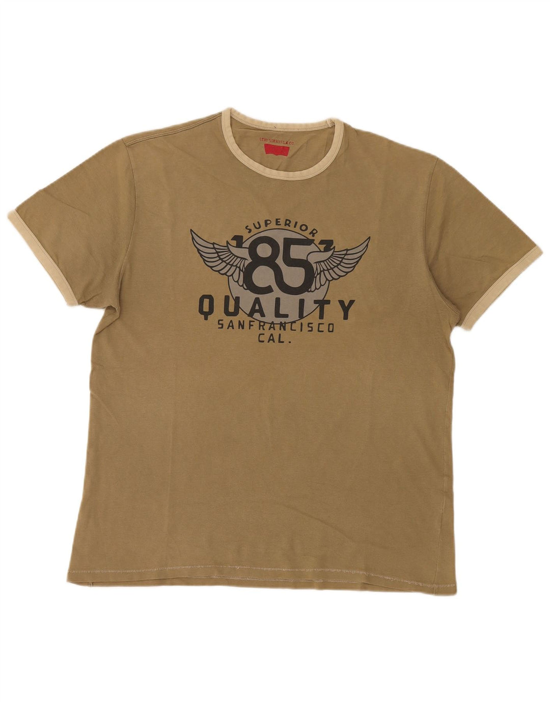 Levi's Herren-T-Shirt mit Grafik, Größe L, Khaki