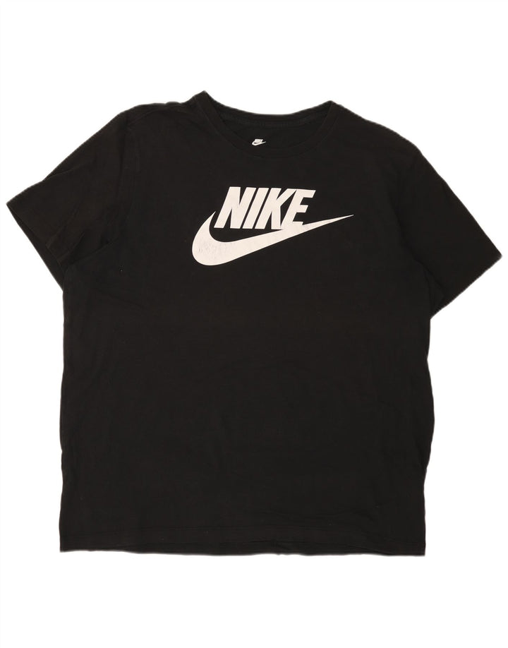 Nike Herren-T-Shirt mit Grafik, XL, schwarze Baumwolle