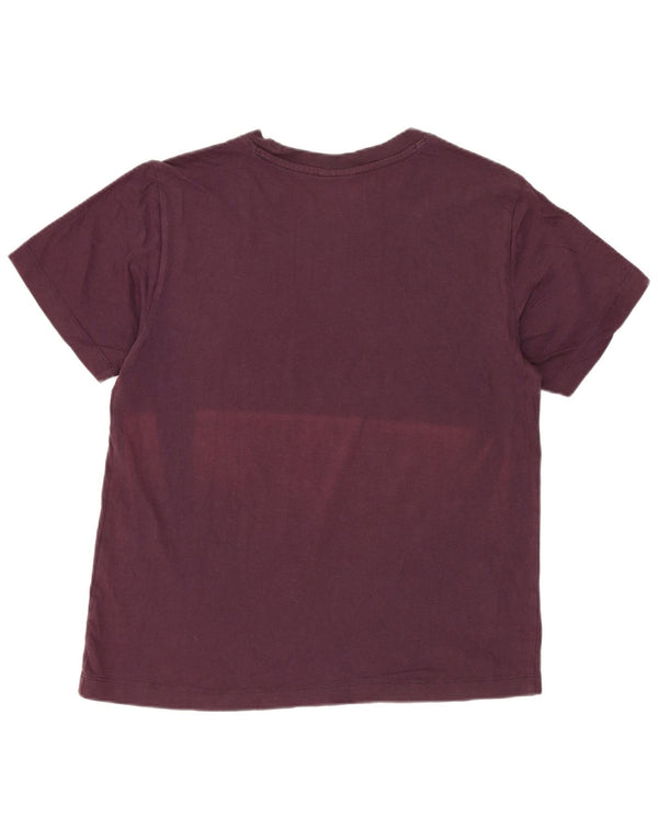 Champion Damen Grafik-T-Shirt-Oberteil UK 14 Medium Burgund