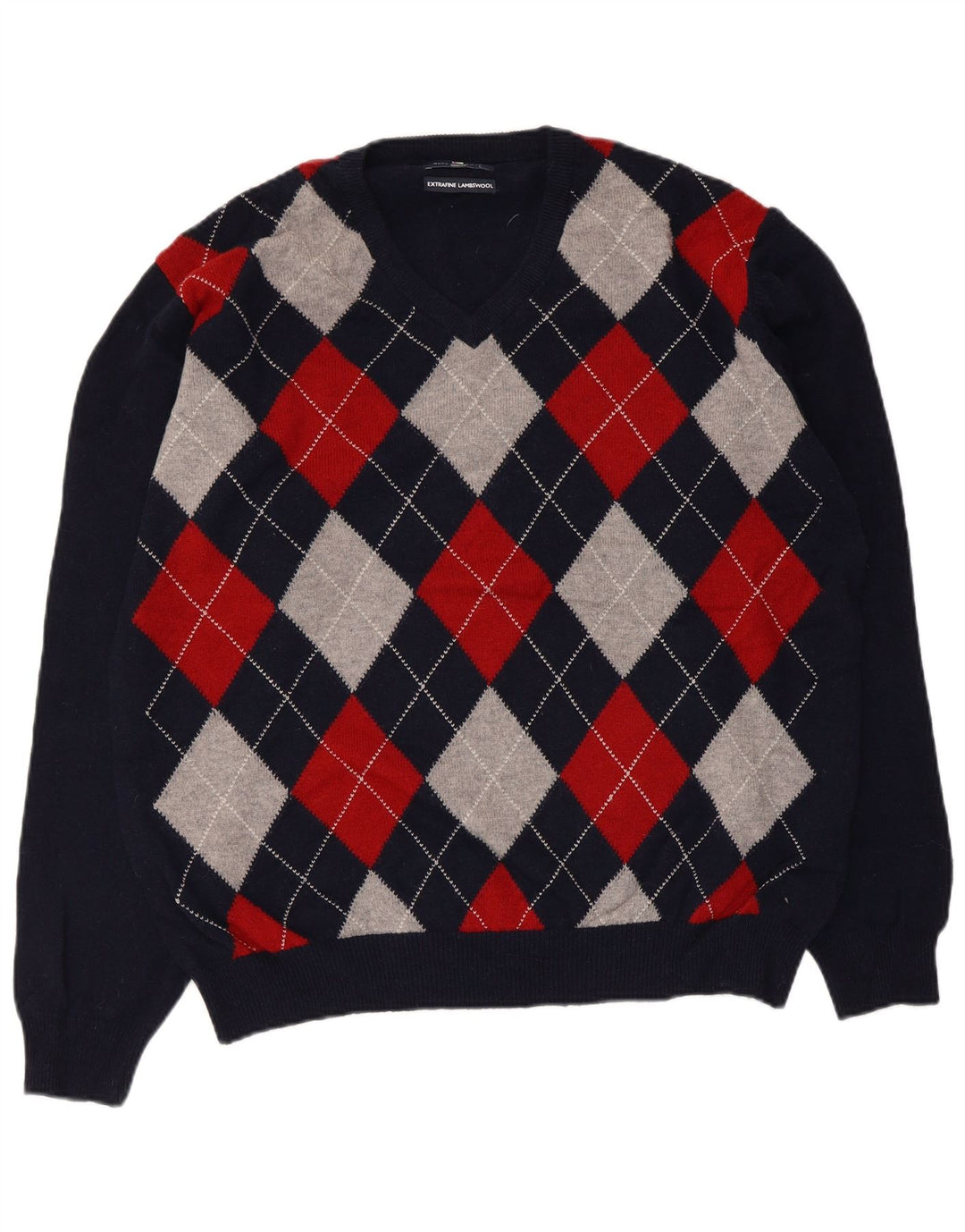 Marks & Spencer Herren Blue Harbour Pullover mit V-Ausschnitt, Größe L, Marineblau