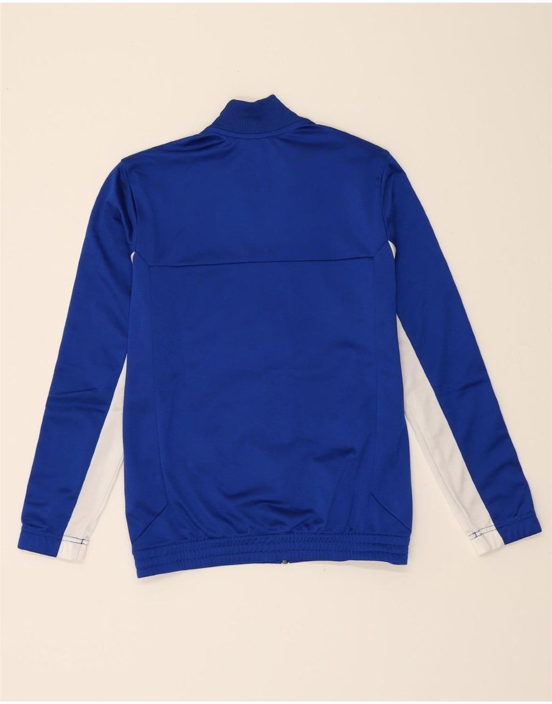 ADIDAS Boys Tracksuit Top Jacket 13-14 Years Blue Colourblock Polyester Vintage Adidas and Second-Hand Adidas from Messina Hembry 