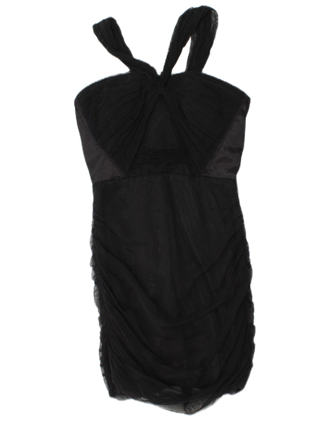 Elisabetta Franchi Damen Figurbetontes Kleid IT 42 Mittelschwarze Baumwolle