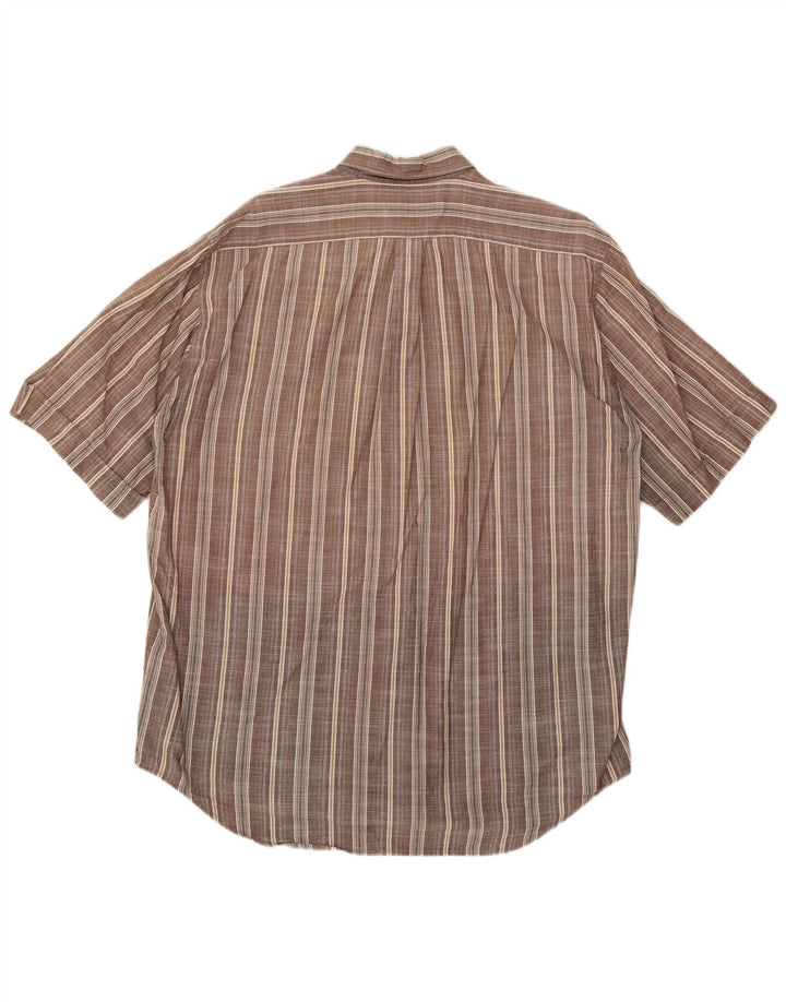 Marlboro Classics Herren-Kurzarmhemd XL, braun kariert, Baumwolle