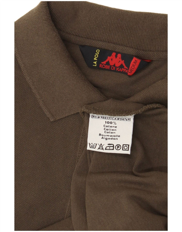 Kappa Herren-Poloshirt aus mittlerer Khaki-Baumwolle
