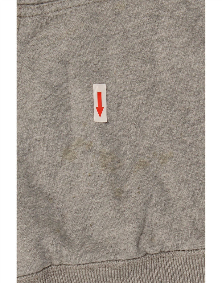 Fat Face Herren-Kapuzenpullover mit Grafik, Größe S, grau meliert, Baumwolle
