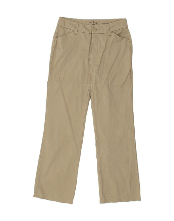 LEE Womens Straight Curvy Casual Trousers US 10 Large W30 L32 Beige Cotton | Vintage Lee | Thrift | Second-Hand Lee | Used Clothing | Messina Hembry 